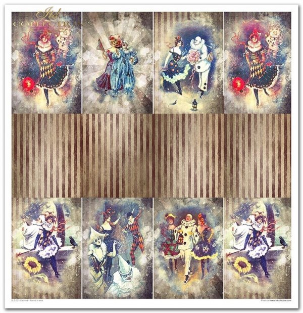 Zestaw do scrapbooking (HS code 48025890) SLS-021 ''Carnival - Pierrot in love'' ---- PRODUKT PRZECENIONY