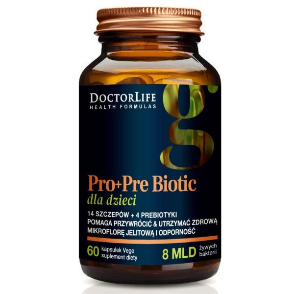 Doctor Life Pro+Pre Biotic suplement diety dla dzieci 60 kapsułek (P1)