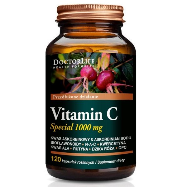 Doctor Life Vitamin C Special 1000mg o przedłużonym działaniu suplement diety 120 kapsułek (P1)