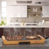 Elektryczny Grill stołowy na bambusowej tacy Clatronic TG 3697