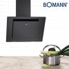 Okap kominowy kuchenny skośny 60 cm pochłaniacz Bomann DU 7603 G czarny
