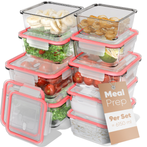 Szklane pojemniki do przechowywania żywności 9x Classbach C-FHD 4011 G