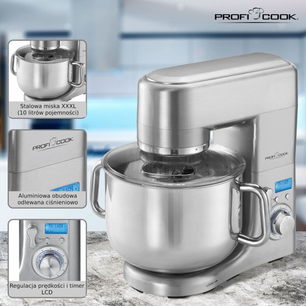 Robot kuchenny ProfiCook PC-KM 1096 10 litrów (srebrny)