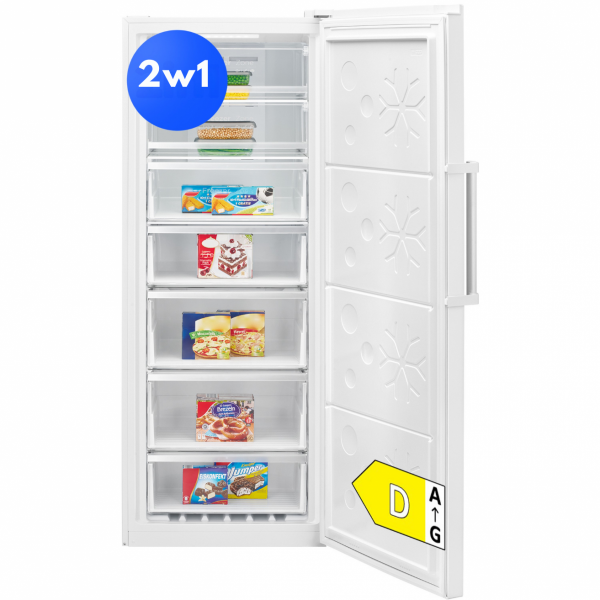 Zamrażarka z możliwością pracy jako chłodziarka 2w1 380l Bomann GSVS 7365 No Frost Inverter