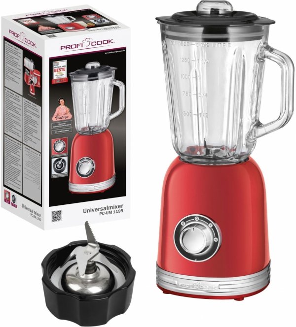 Mikser  blender kielichowy ProfiCook PC-UM 1195 (czerwony)
