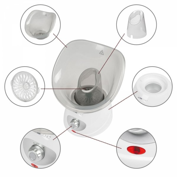 Sauna parowa do twarzy, inhalator 2w1 Clatronic GS 3656