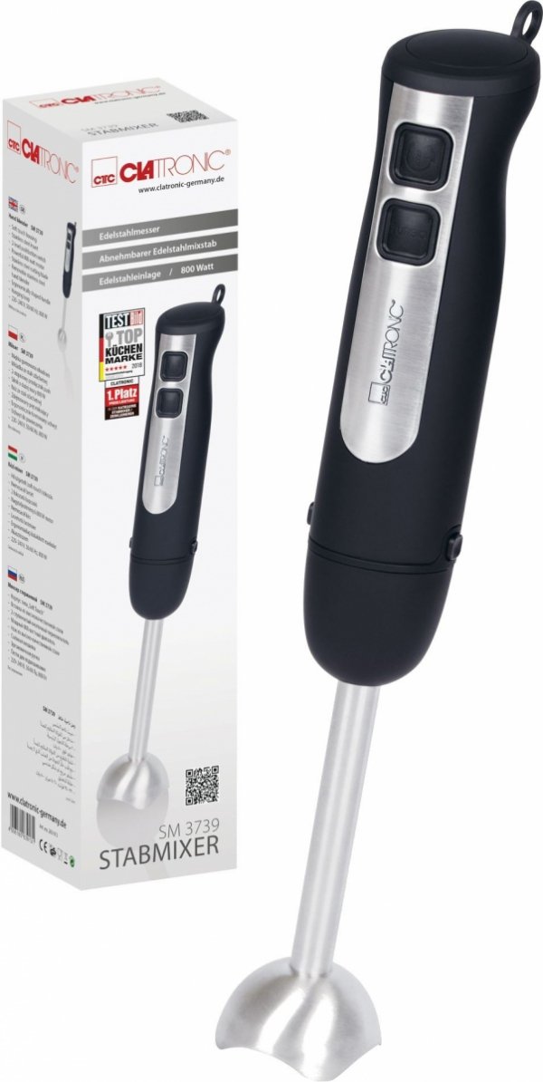 Blender ręczny, wielofunkcyjny, metalowy, mocny Clatronic SM 3739