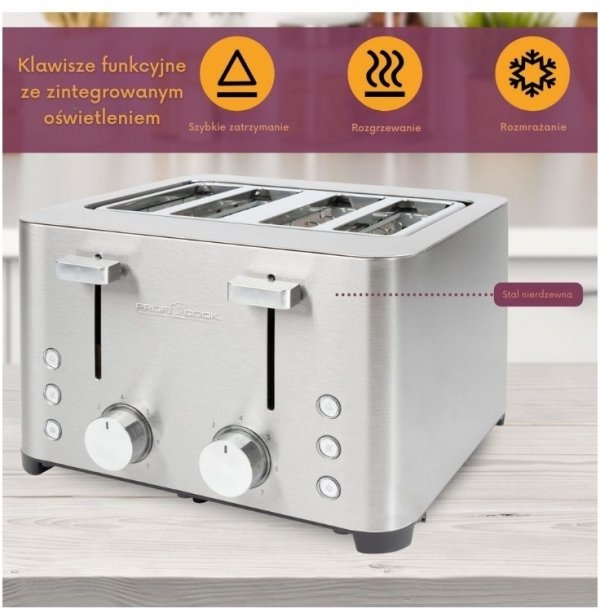 Toster na 4 kromki ProfiCook PC-TA 1252