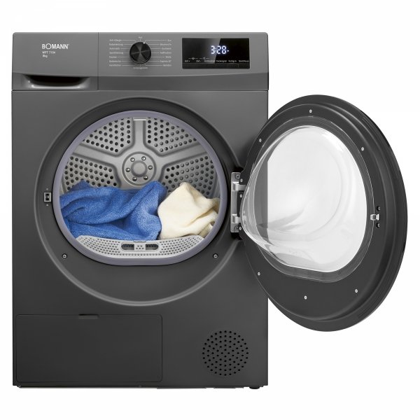 Suszarka bębnowa z pompą ciepła Bomann WPT 7154 (antracyt)