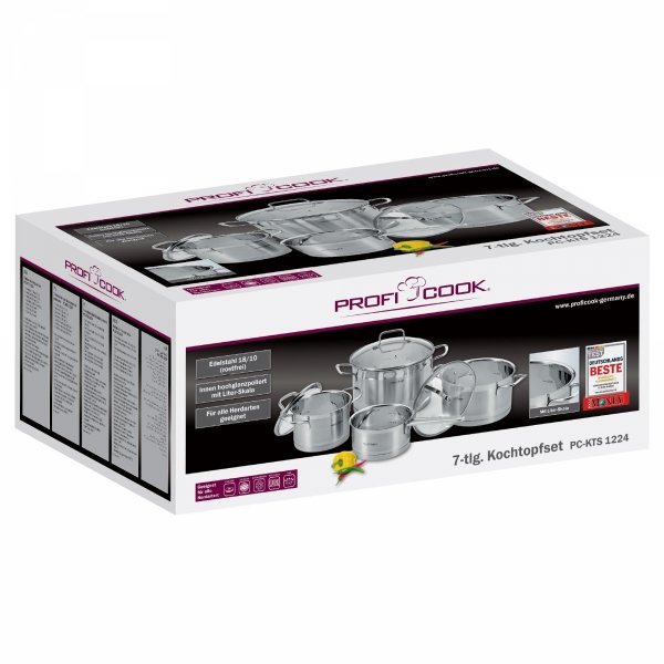 Zestaw garnków 7 elementów ProfiCook PC KTS 1224