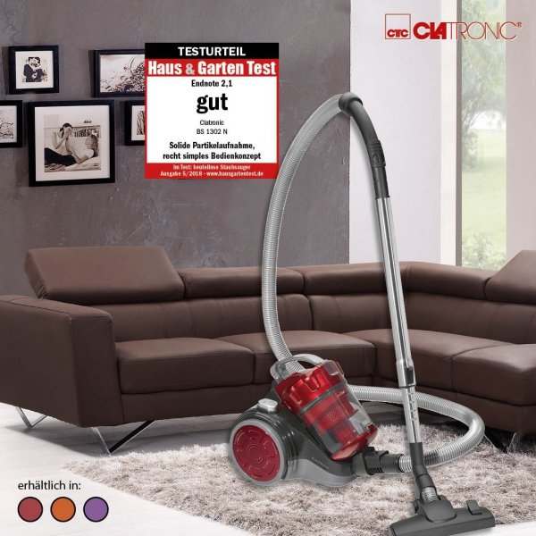 Odkurzacz bezworkowy Clatronic BS 1302 (czerwony)