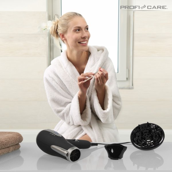 Suszarka do włosów z jonizacją ProfiCare PC-HTD 3047 (czarna)