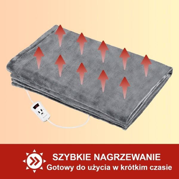 Koc elektryczny, grzejący, miękki z pilotem ProfiCare PC-WZD 3061