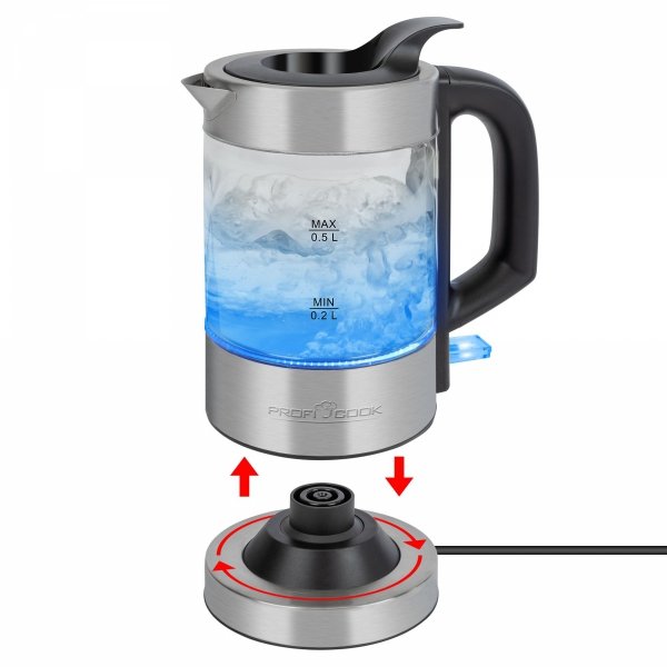 Czajnik elektryczny szklany 0.5 L ProfiCook PC-WKS 1228 G