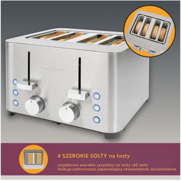 Toster na 4 kromki ProfiCook PC-TA 1252
