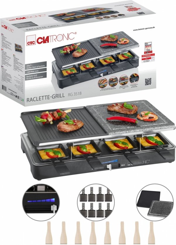 Grill elektryczny Raclette Clatronic RG 3518
