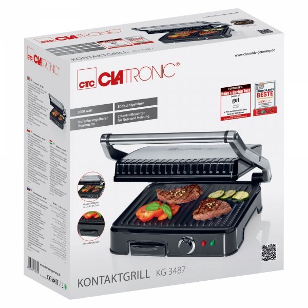 Grill elektryczny opiekacz składany Clatronic KG 3487