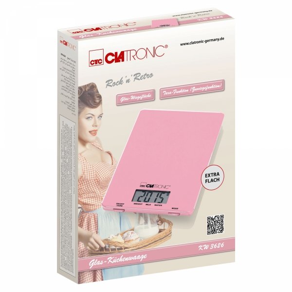 Elektroniczna waga kuchenna Clatronic KW 3626 (różowa)