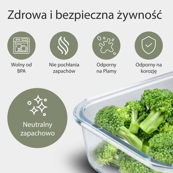 Szklane pojemniki do przechowywania żywności 7x Classbach C-FHD 4010 G