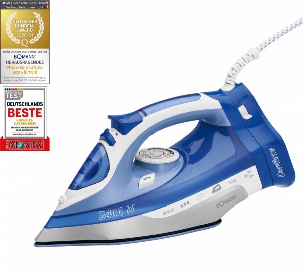 Bezprzewodowe żelazko ceramiczne 2400W Bomann DB 6006 CB