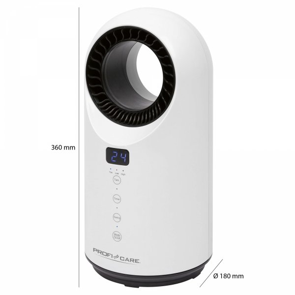Ceramiczny grzejnik elektryczny, termowentylator, farelka + Pilot 1500 W ProfiCare PC-HL 3086