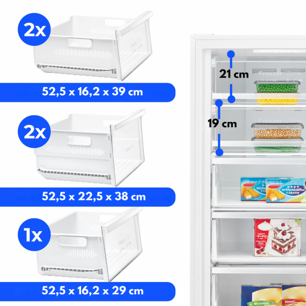 Zamrażarka z możliwością pracy jako chłodziarka 2w1 380l Bomann GSVS 7365 No Frost Inverter