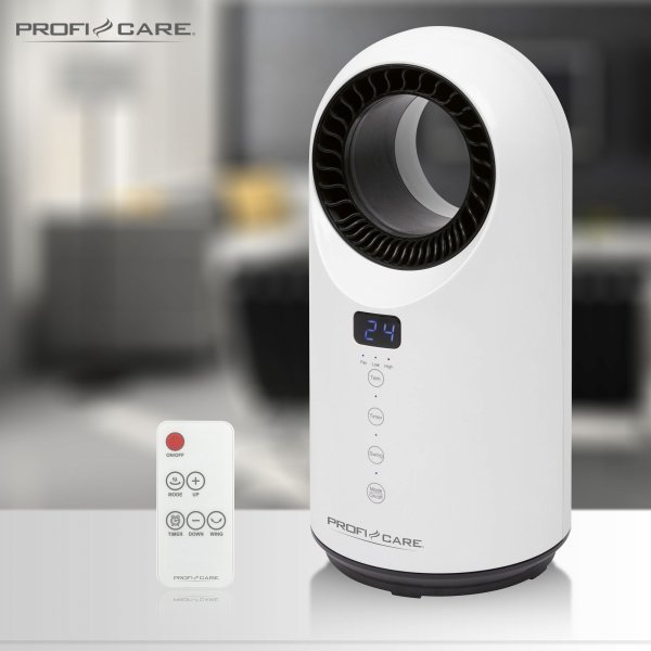 Ceramiczny grzejnik elektryczny, termowentylator, farelka + Pilot 1500 W ProfiCare PC-HL 3086