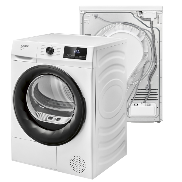Suszarka bębnowa z pompą ciepła Bomann WPT 7154 (biała)