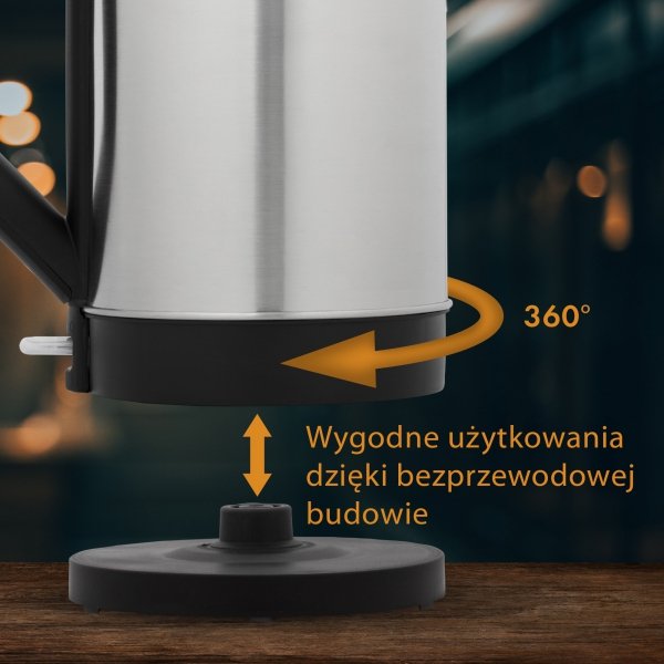Czajnik elektryczny bezprzewodowy 1,5L Bomann WKS 3002 CB (czarny)