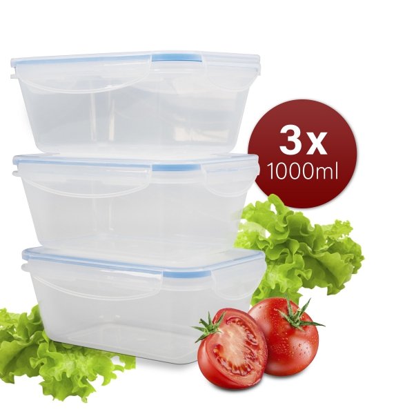 Pojemniki do przechowywania żywności 3x 1000 ml Classbach C-FHD 4006 K