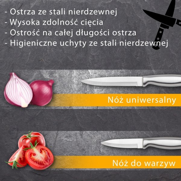 Zestaw noży kuchennych w bloku 7 elementów Classbach C-MBS 4018 (biały)