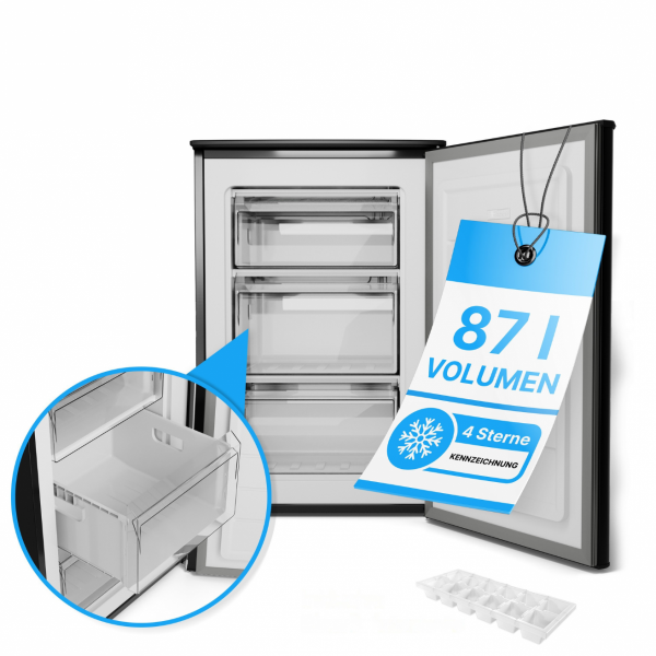 Zamrażarka szufladowa podblatowa Bomann GS 7253 (czarna)