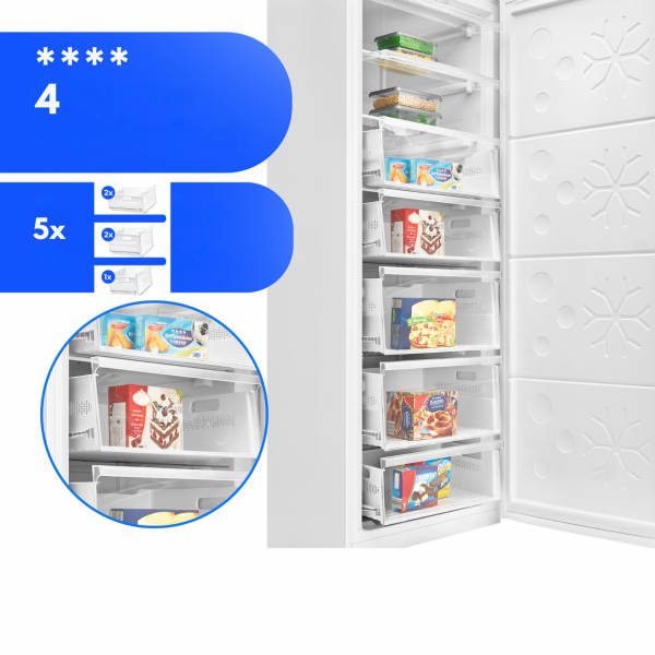 Zamrażarka z możliwością pracy jako chłodziarka 2w1 380l Bomann GSVS 7365 No Frost Inverter