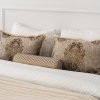 Krémová sada 3 dekorativních polštářů + přehoz do ložnice, Aurum.