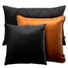 Czarno rudy zestaw poduszek dekoracyjnych Velvet + Glamour