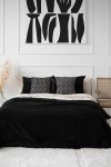 Geneva Black Bed Runner 'Kapa' 200x140 cm