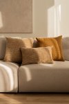 Teli Large Yellow Decorative Pillow 50x50