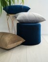 Granatowa pufa welurowa 45x35