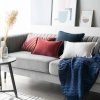 Boho różowa poduszka dekoracyjna 60x40