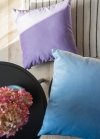 Pram fioletowa welurowa poduszka dekoracyjna 45x45 cm