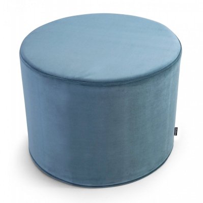 Blue velvet pouf 45x35