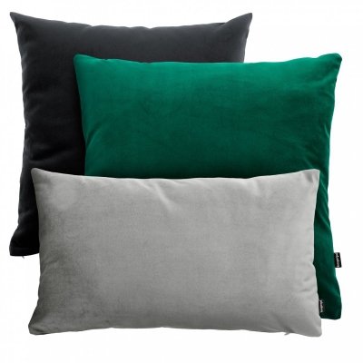 Green-Black-Grey Velvet Cushion Set
