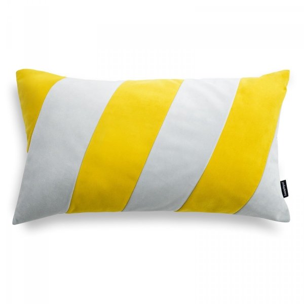 Żółto szary zestaw poduszek dekoracyjnych Pepper + Stripes