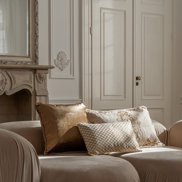 Beige Glamour Decorative Pillow