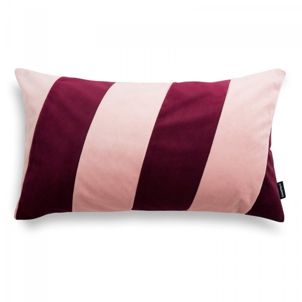 Bordowy zestaw poduszek dekoracyjnych Stripes