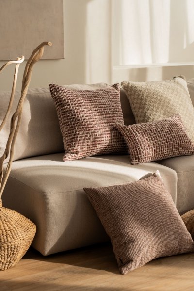 Teli Large Black-and-Gray Decorative Pillow 50x50