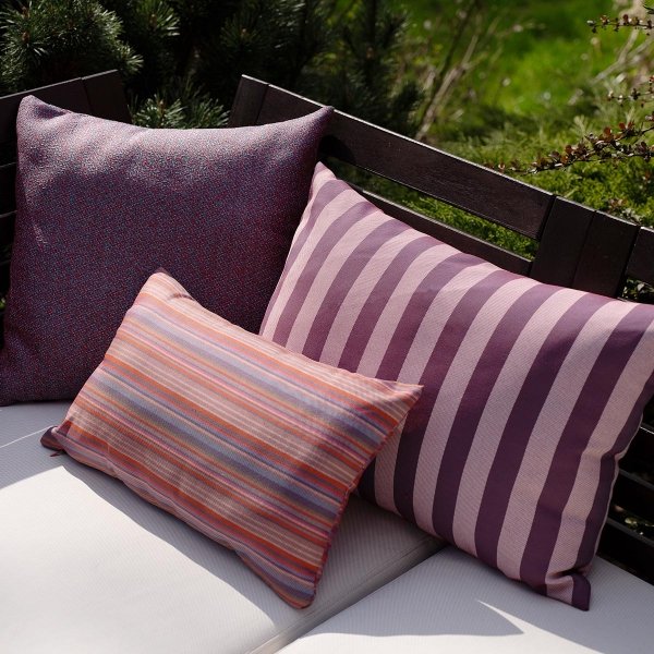 Orange Garden Pillow in Stripes 50x30