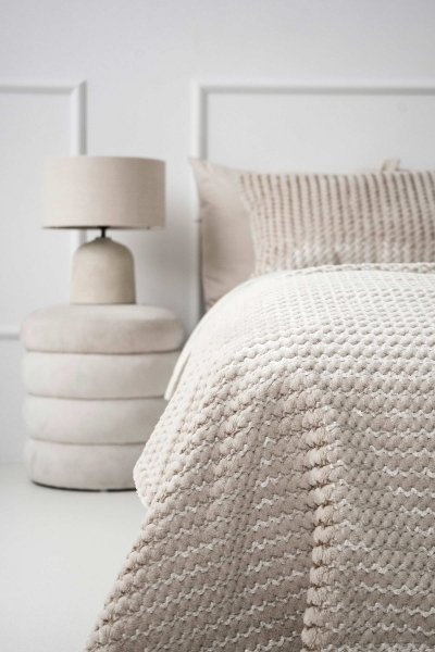 Cream Bedspread 220x140 Geneva