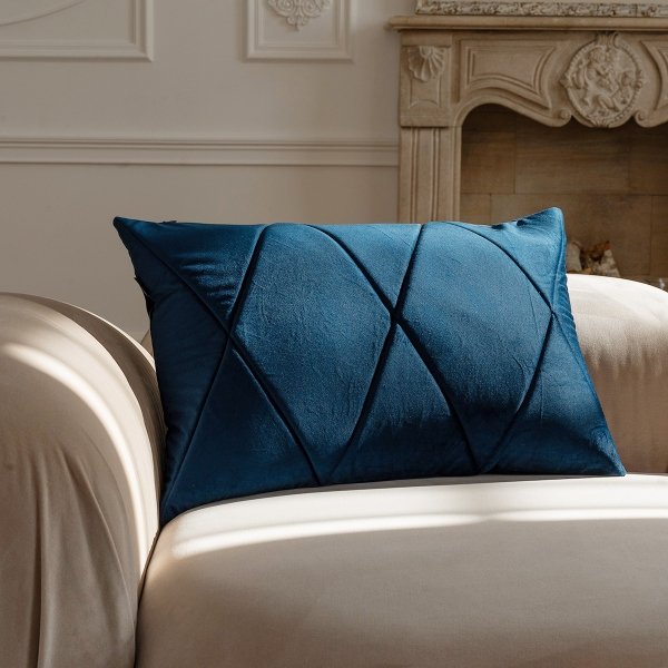 Touch decorative cushion navy blue 45x45 MOODI