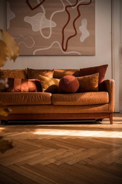 stripes ruda poduszka zero waste